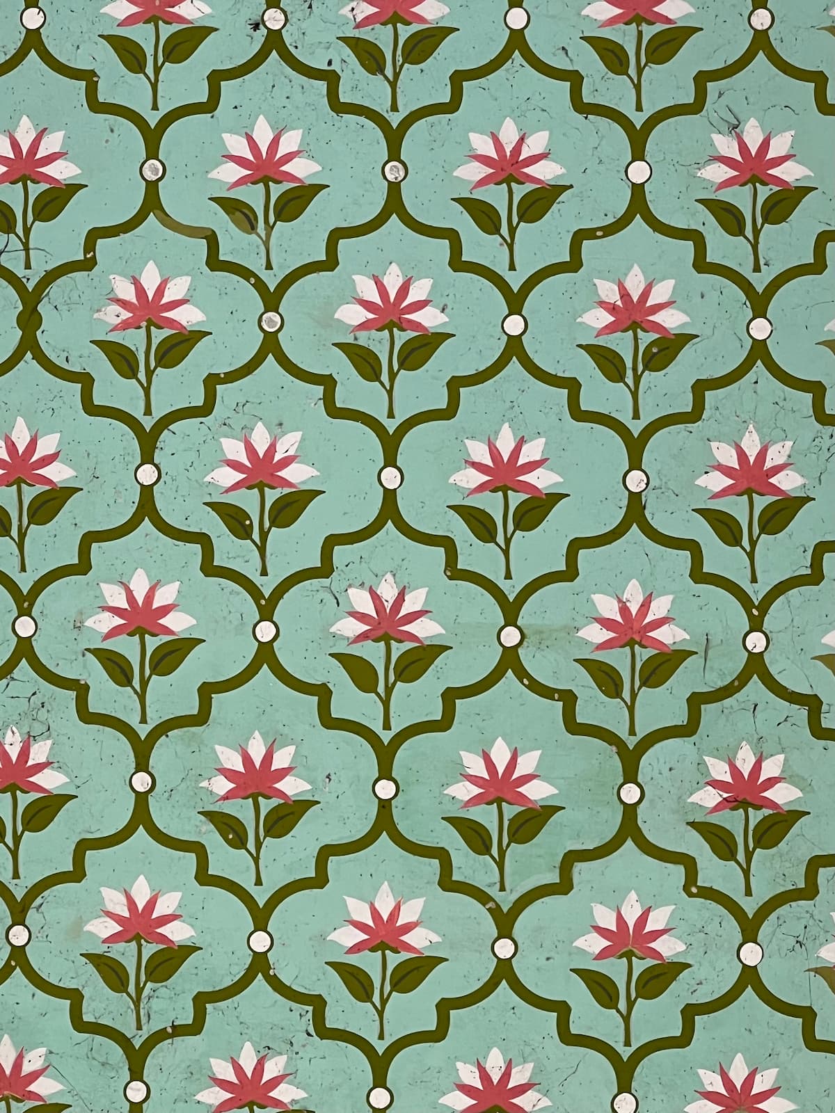 fabric print with flowers